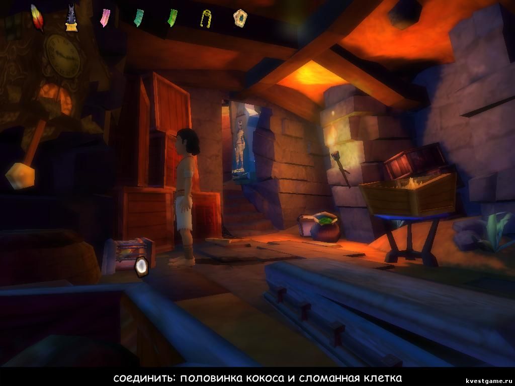 Анк 2. Принц Египта - Освободим попугая из клетки скриншоты игры Ankh: Heart of Osiris