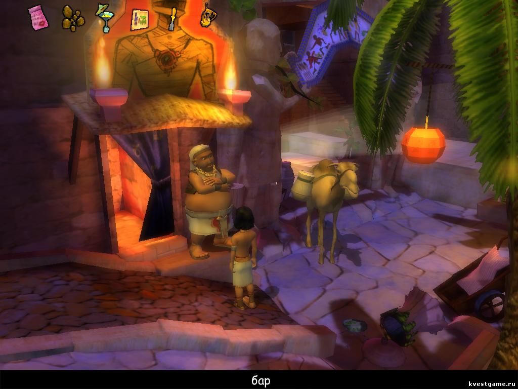 Анк 2. Принц Египта - Фейсконтроль в бар скриншоты игры Ankh: Heart of Osiris