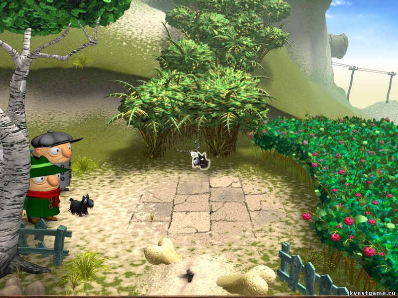 Screenshot из игры Братья Пилоты 3D-2. Тайны Клуба Собаководов - локация Парк (Малина)