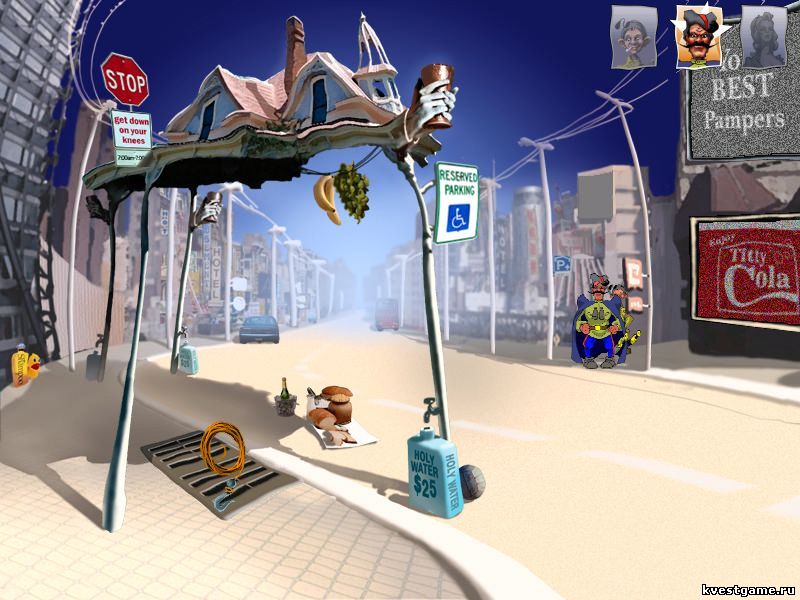 Чапаев разбивает гирю Screenshot из игры Петька 3: Возвращение Аляски