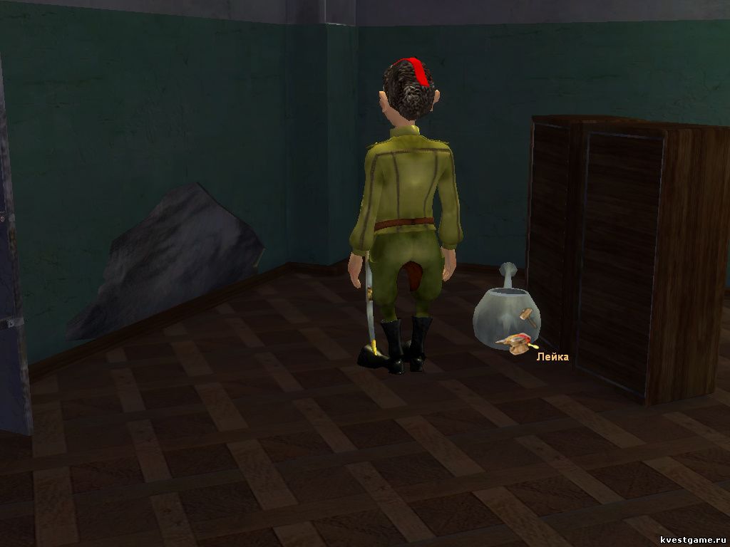 Лейка за колонками Screenshot из игры Петька 8 - локация коридор (уровень 2)